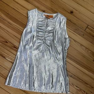 Tory Burch Sleeveless Metallic Top